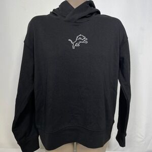 Detroit Lions NFL Black Hoodie Sweatshirt Women's MEDIUM NWT